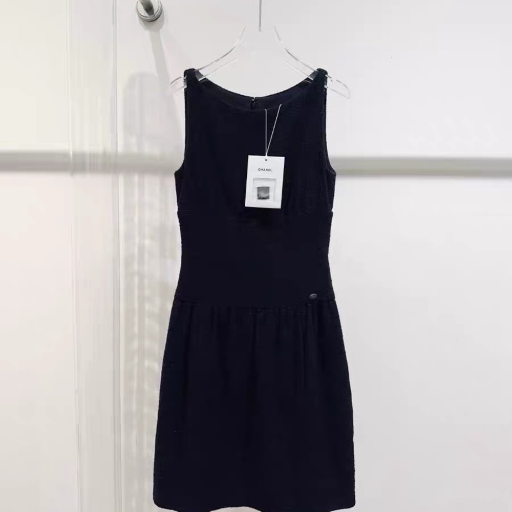 Authentic Chanel Classic Black Midi Dress